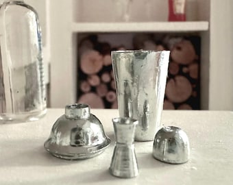 Dollhouse miniature cocktail shaker set