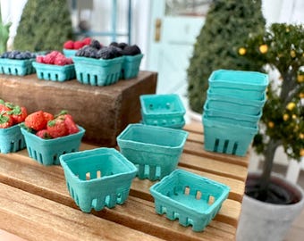 1/12 scale miniature farmer's market fruit baskets