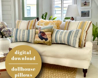 Dollhouse Pillows Printable File - Fall