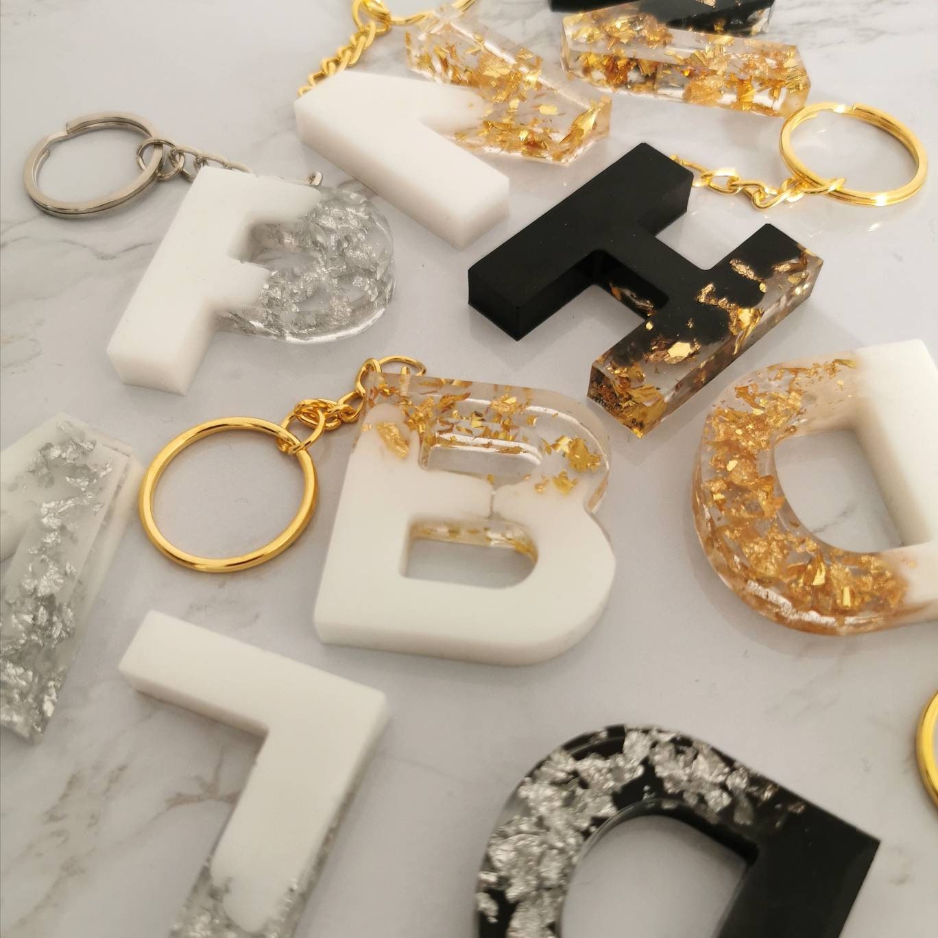 Initial keychain gold clearance