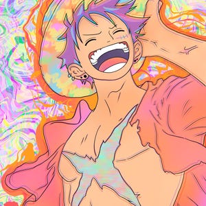 Luffy • One Piece art print | Anime art prints | Anime Decor | 4x6 or 8x10 sizes available