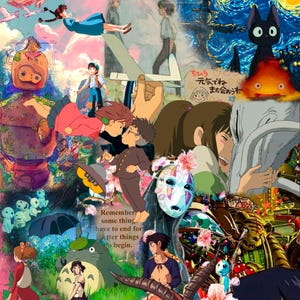 Studio Ghibli 8x10 art print | Anime art | Collage art | Anime decor | Ghibli art • Spirited Away • Totoro • Ponyo • Kiki’s • Howls