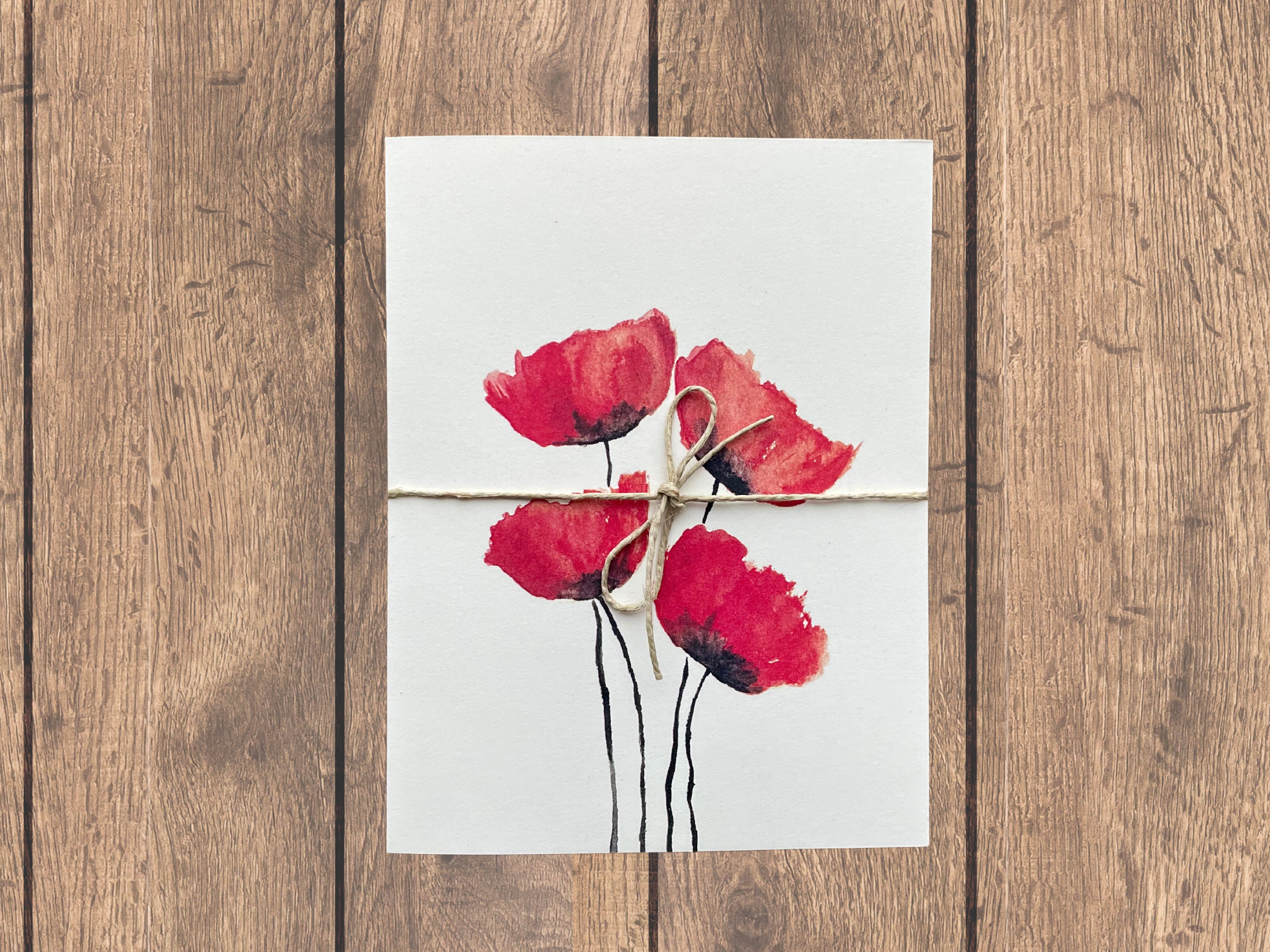 Watercolor Flower Cards | Floral Stationery | Set of 4 | Watercolor ...