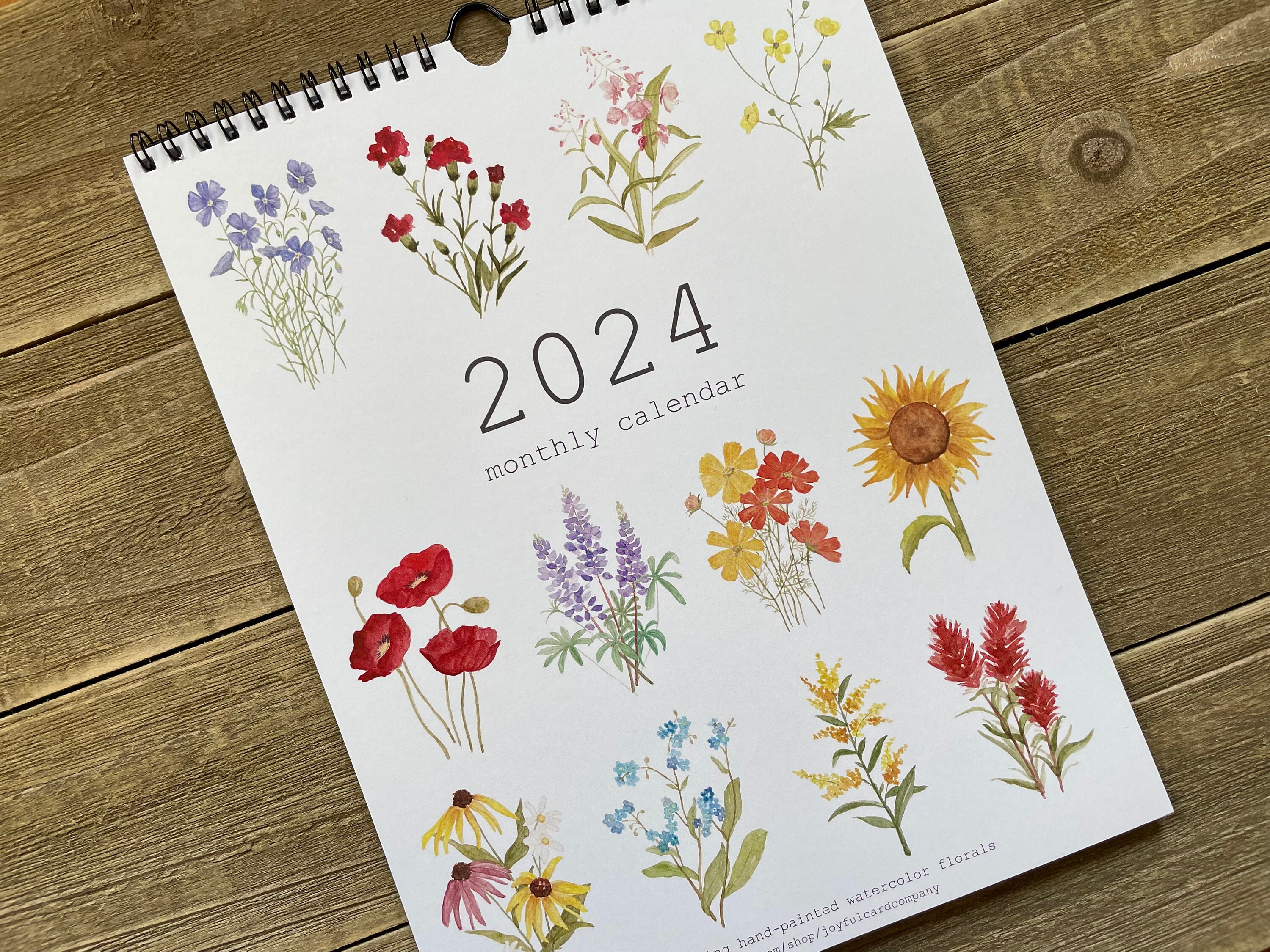 2024 Monthly Calendar Watercolor Florals Hand Painted Wall Calendar 8.5 X 11 Spiral Bound Hanging Calendar Watercolor Flowers - Etsy 2024 Monthly Calendar Watercolor Florals Hand Painted Wall Calendar 8.5 X 11 Spiral Bound Hanging Calendar Watercolor Flowers - Etsy