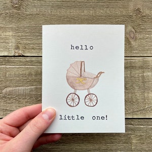 Watercolor New Baby Greeting Card | Hand Painted Print | Welcome Baby | Blank Card with Envelope | Baby Shower | Baby Girl Baby Boy