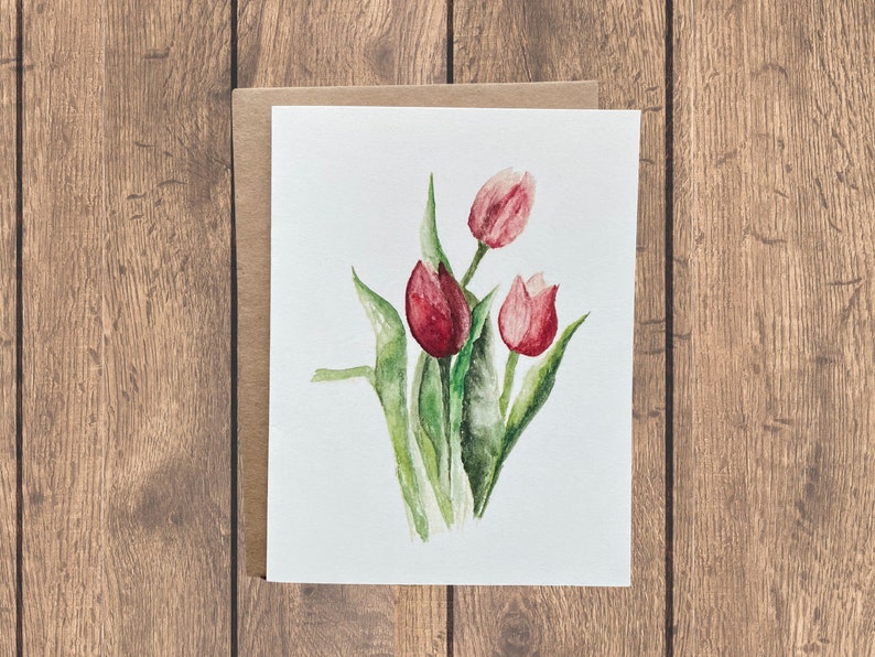 Watercolor Flower Cards | Floral Stationery | Set of 4 | Watercolor ...