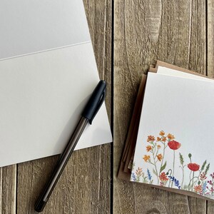 Watercolor Wildflower Notecards | Floral Stationery | Set of 4 | Hand ...