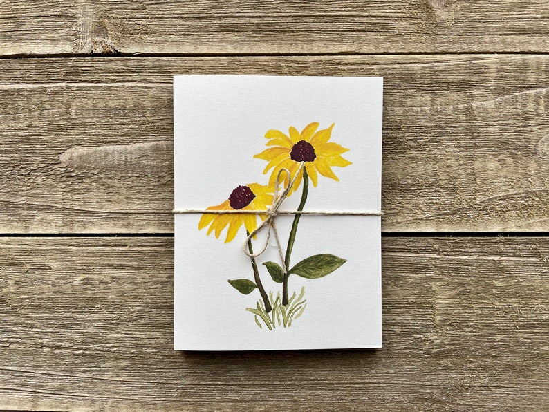 Watercolor Flower Notecards | Floral Stationery | Set of 4 | Watercolor ...