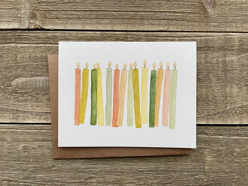 Watercolor Birthday Cards Happy Birthday Hand Painted Set Etsy