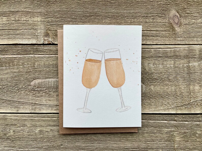 Watercolor Cocktail Notecards Hand Painted Set of 4 Watercolor Prints Blank Notecards with Envelopes Happy Hour Greeting Cards image 6