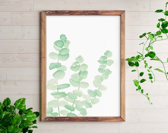 Watercolor Eucalyptus Print | 8x10 | Botanical Art Print | Watercolor Eucalyptus | Bathroom Wall Art | Eucalyptus Plant Print | Home Decor