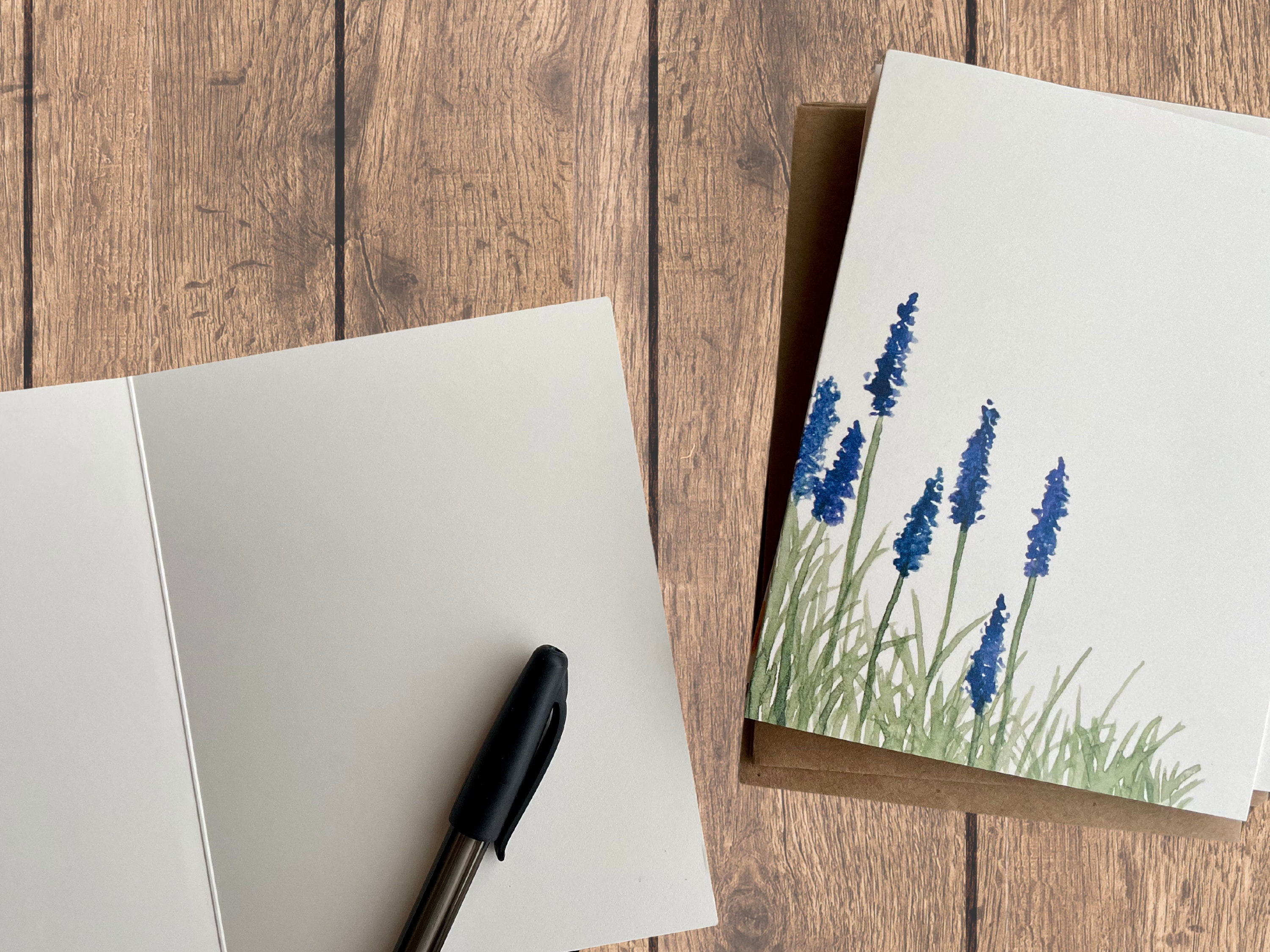Watercolor Flower Cards | Floral Stationery | Set of 4 | Watercolor ...