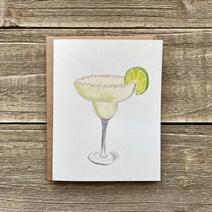 Watercolor Cocktail Notecards Hand Painted Set of 4 Watercolor Prints Blank Notecards with Envelopes Happy Hour Greeting Cards image 5