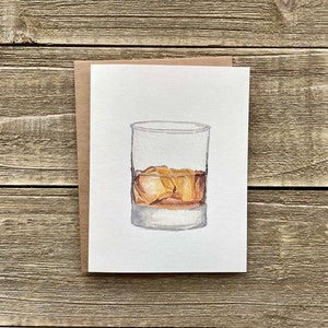 Watercolor Cocktail Notecards Hand Painted Set of 4 Watercolor Prints Blank Notecards with Envelopes Happy Hour Greeting Cards image 4