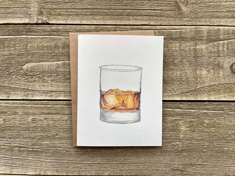 Watercolor Cocktail Notecards Hand Painted Set of 4 Watercolor Prints Blank Notecards with Envelopes Happy Hour Greeting Cards image 4