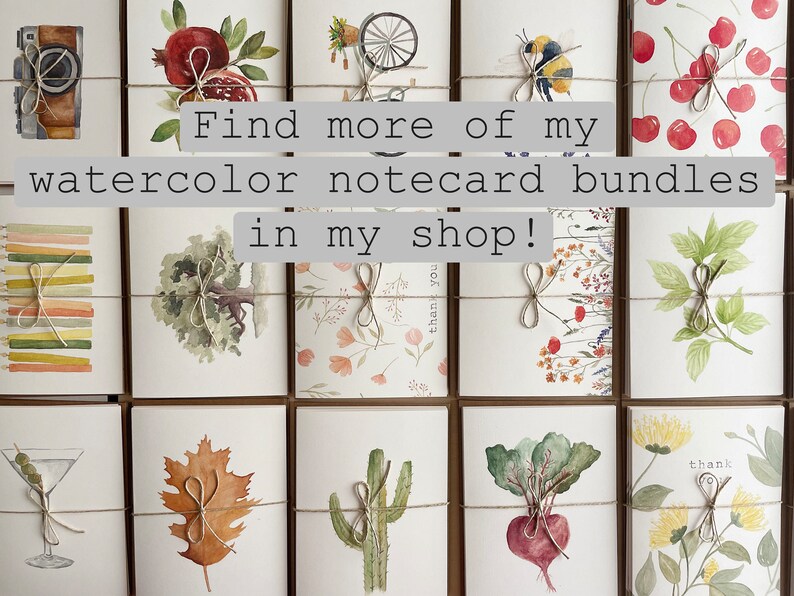 Watercolor Wildflower Notecards | Floral Stationery | Set of 4 | Hand ...