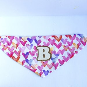 Cheerleader dog bandana, watercolor heart dog bandana, sweet heart dog bandana, personalized Dog bandana, dog bandana, custom dog bandana