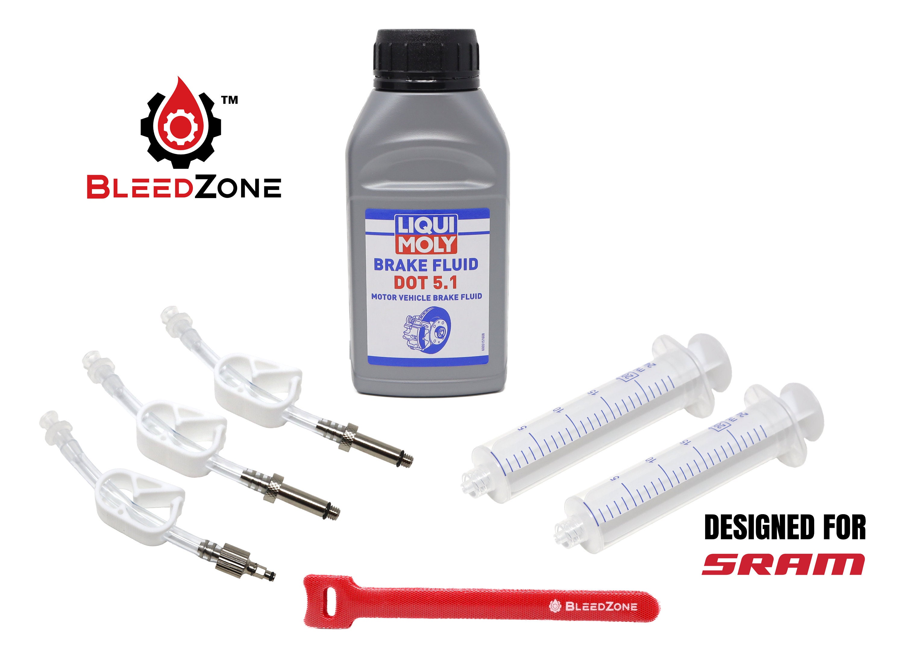 SRAM Brake Bleed Kit With Bleeding Edge Tool DOT 5.1 Fluid Pick Your