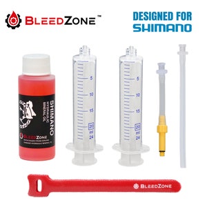 BleedZone Bleed Kit for Shimano Hydraulic Disc Brakes with 60ml Mineral Oil