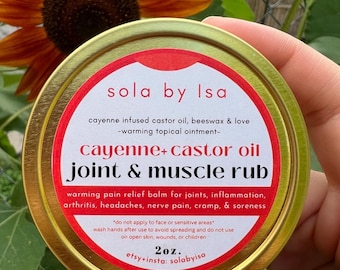 Ungüento muscular - Bálsamo analgésico con aceite de ricino y cayena