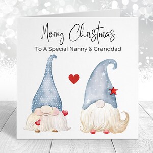 Vrolijk kerstfeest voor een speciale oppas en opa/mama en papa/tante en oom/speciaal koppel - Gnome Kerstkaart - Schattige Gnome Card