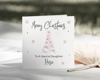 Christmas Special Daughter/Granddaughter/Mum/Sister/Nanny/Niece/Goddaughter/Friend Christmas Tree Card - Personalised Christmas Card For Her