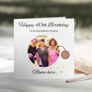 Happy Birthday Photo Card For Daughter/Granddaughter/Niece/Friend -13th/16th/18th/21st/30th/40th/50th/60th/70th/80th/90th-Add Your Own Photo