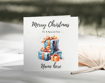 Christmas Presents Special Son/Daughter/Grandson/Granddaughter/Dad/Mum/Grandad/Nan/Friend Card - Personalised Christmas Card For Him/Her