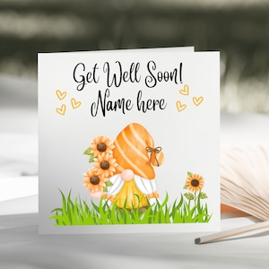 Carte Gnome Get Well Soon personnalisée