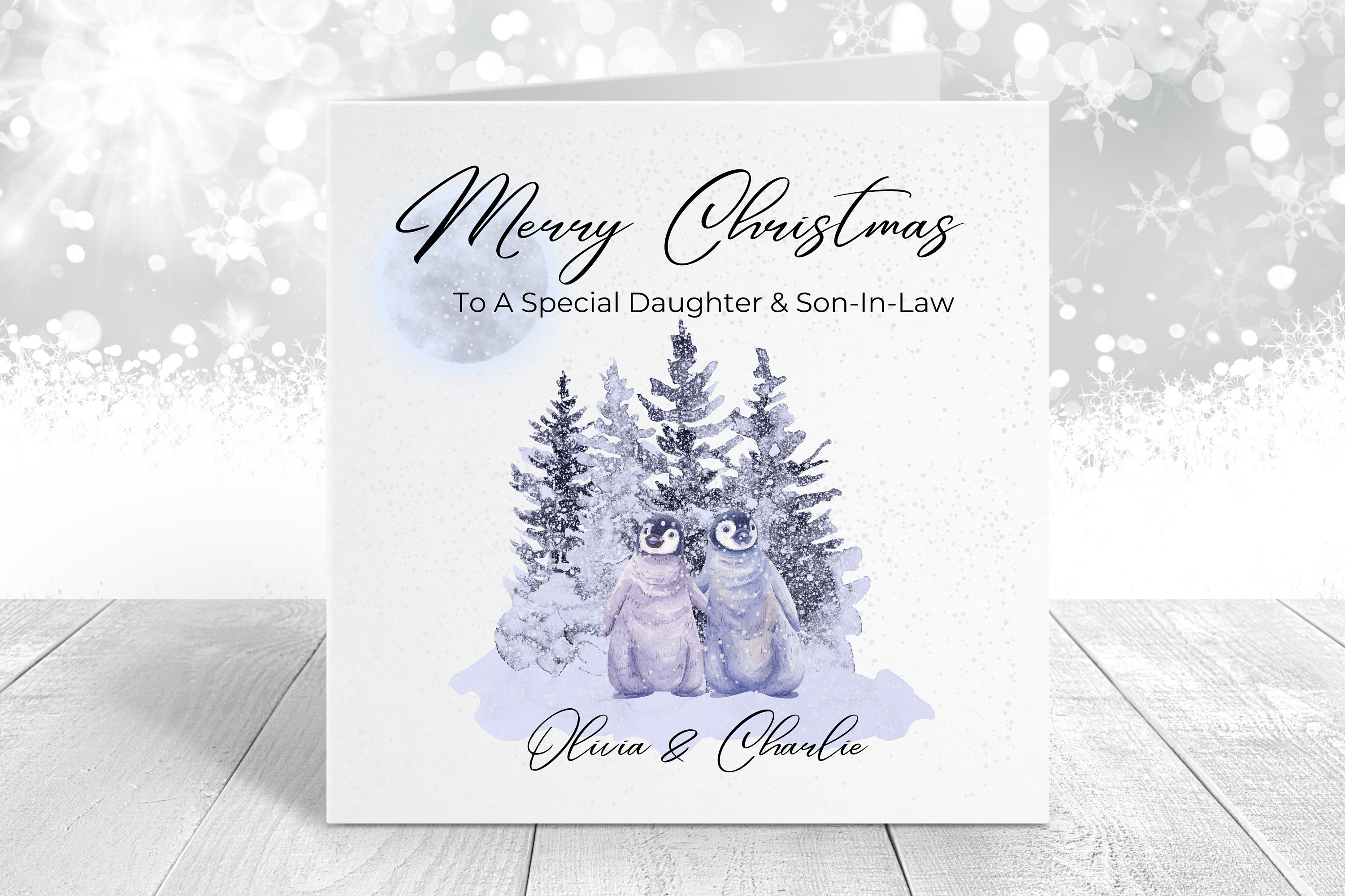 Champagne ? To A Special Son & Daughter In Law ? Christmas Card - View #10