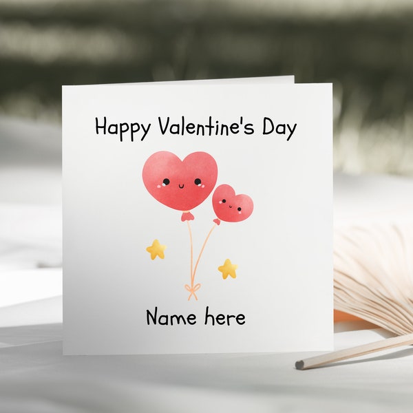 Personalised Happy Valentine's Card - To My Valentine Card - Personalised Valentine's Card