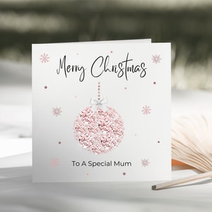 Christmas Special Daughter/Granddaughter/Mum/Sister/Nan/Nanny/Niece/Goddaughter/Friend Bauble Card Personalised Christmas Card For Her image 7