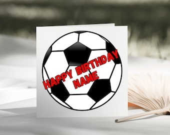 Carte personnalisée de joyeux anniversaire de football - Carte d'anniversaire pour les fans de football