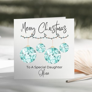 Personalisierte Weihnachtskarte für Tochter/Enkelin/Mama/Schwester/Nan/Nanny/Nichte/Patenkind/Freundin