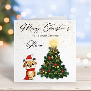 Vrolijk kerstfeest voor een speciale dochter / zoon / kleindochter / kleinzoon / nicht / neef / peetdochter / petekind / vriend kaart