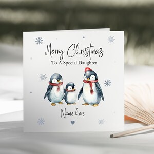 Carte spéciale fils/fille/petit-fils/petite-fille/père/maman/grand-père/maman/ami de Noël - carte de Noël personnalisée pour lui/elle