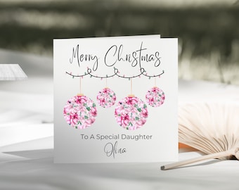 Biglietto di auguri natalizio personalizzato – Per figlia, mamma, amica
