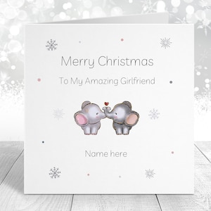 Gepersonaliseerde Merry Christmas To My Amazing Girlfriend / Wife / Fiancé Card - Kerstkaart voor haar