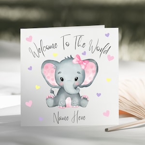 Personalisierte Willkommen in der Welt Baby Karte - Baby Karte - Personalisierte Baby Karte