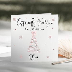 Speciaal voor jou gepersonaliseerde kerstkaart - Gepersonaliseerde kerstkaart voor haar