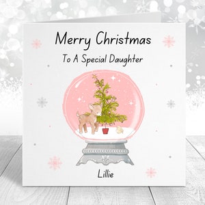 Gepersonaliseerde kerst speciale dochter / kleindochter / nicht / peetdochter / vriend kaart - leuke kerstkaart