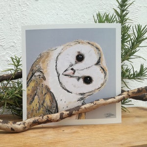 Barn Owl Greeting Card | This Barn Owl Greeting Card is perfect for Birthdays, Mother's Day, Wildlife lovers, Bird Watchers & any Occasion.