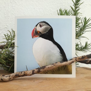 Puffin Greeting Card | This Puffin Greeting Card is perfect for Birthdays, Wildlife lovers, Mother's Day, Bird Watchers and any Occasion.