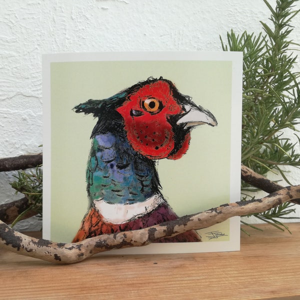 Pheasant Greeting Card | This Pheasant Greeting Card is perfect for Birthdays, Mother's Day, Wildlife lovers, Bird Watchers & any Occasion.