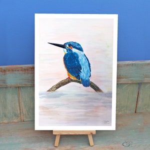 Kingfisher A3 Print | Watercolour, Art print, Kingfisher Painting, Wall Art, British Birds, Art, Colourful, Wildlife Art Print