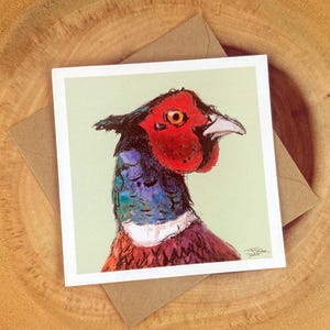 Pheasant Greeting Card | This Pheasant Greeting Card is perfect for Birthdays, Mother&#39;s Day, Wildlife lovers, Bird Watchers & any Occasion.