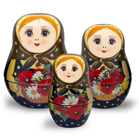 Russian Nesting Dolls Ceramic Measuring Cups 