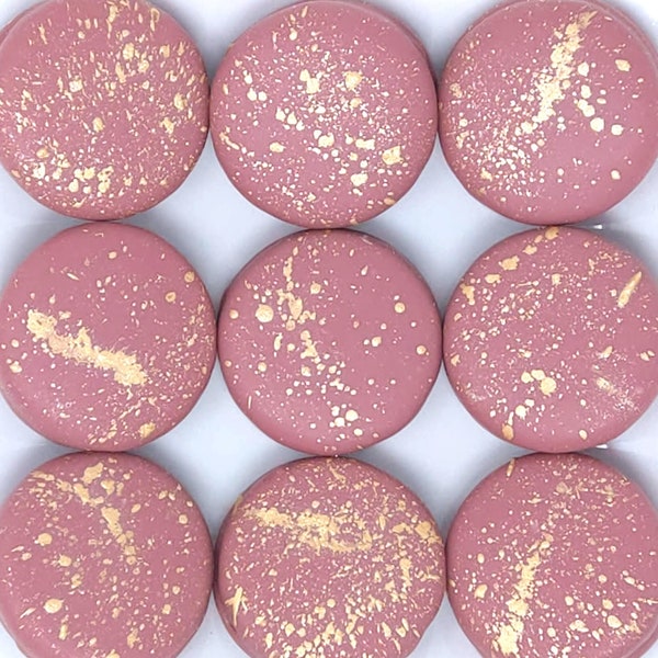 Gold Splattered Ruby Artisanal Chocolate Covered Oreos (5 pack)