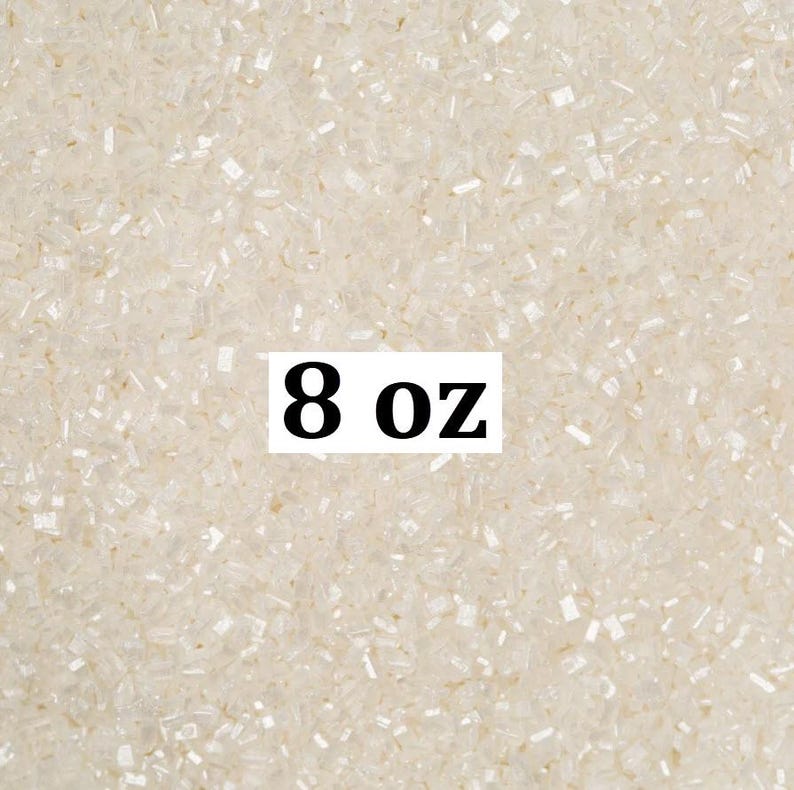Pearl White Sugar Crystals Pearl White Sprinkles 8 Ounces Decorating
