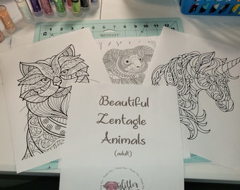 Download Zentangle Coloring Book Etsy